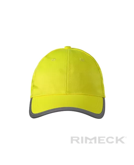 Sapca HiVis galbena, banda reflectorizanta pe cozoroc