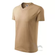 Tricou barbati V-neck 102 Malfini, bumbac 160g/m2 Bej Nisipiu