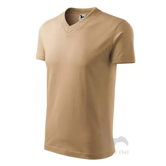 Tricou barbati V-neck 102 Malfini, bumbac 160g/m2 Bej Nisipiu Tricou barbati V-neck 102 Malfini, bumbac 160g/m2 Bej Nisipiu