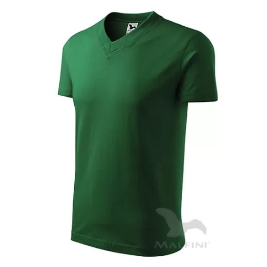 Tricou barbati V-neck 102 Malfini, bumbac 160g/m2 Verde sticla Tricou barbati V-neck 102 Malfini, bumbac 160g/m2 Verde sticla