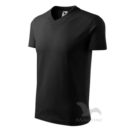 Tricou barbati V-neck 102 Malfini, bumbac 160g/m2 Negru Tricou barbati V-neck 102 Malfini, bumbac 160g/m2 Negru
