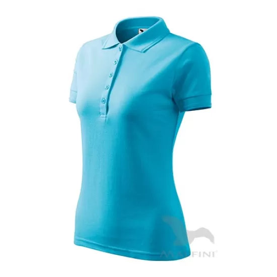Tricou polo femei 200g/m2, Malfini Pique Polo 210, Turcoaz Tricou polo femei 200g/m2, Malfini Pique Polo 210, Turcoaz