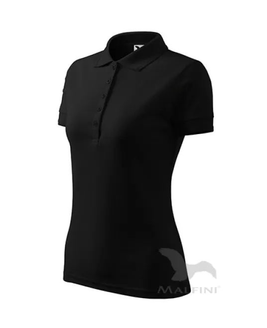 Tricou polo femei 200g/m2, Malfini Pique Polo 210, Negru Tricou polo femei 200g/m2, Malfini Pique Polo 210, Negru