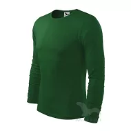 Tricou slimfit maneca lunga barbati, bumbac 160g/m2 LS 119 Malfini, Verde sticla