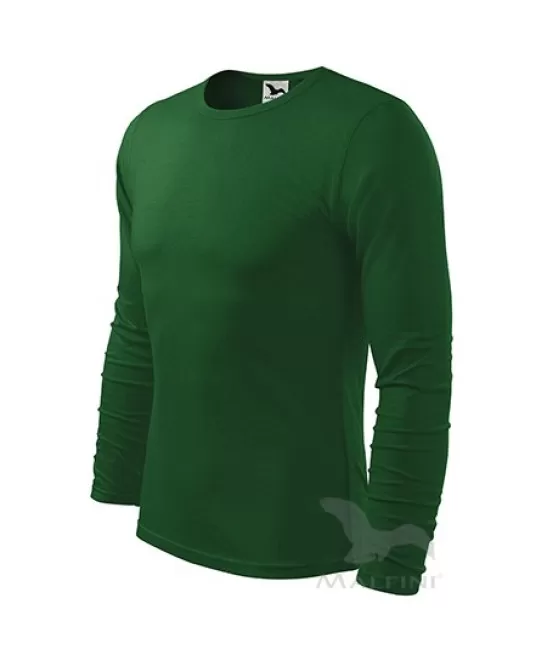 Tricou slimfit maneca lunga barbati, bumbac 160g/m2 LS 119 Malfini, Verde sticla Tricou slimfit maneca lunga barbati, bumbac 160g/m2 LS 119 Malfini, Verde sticla