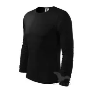 Tricou slimfit maneca lunga barbati, bumbac 160g/m2 LS 119 Malfini, Negru