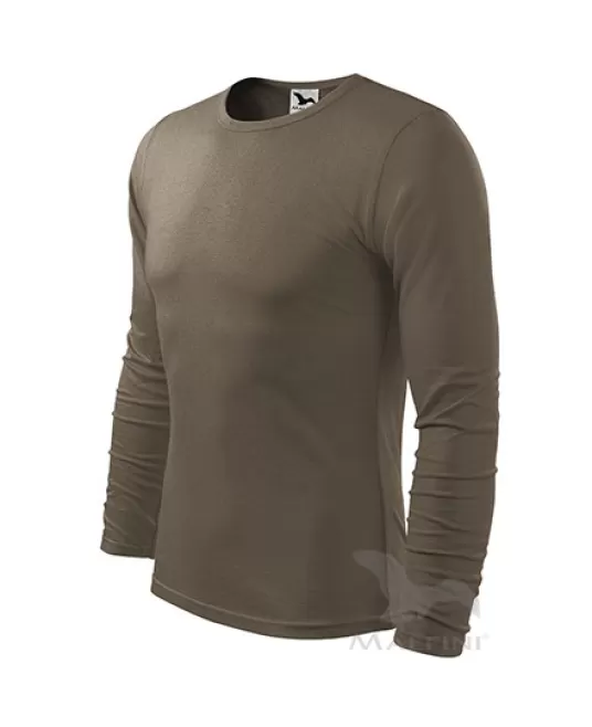 Tricou slimfit maneca lunga barbati, bumbac 160g/m2 LS 119 Malfini, Army Tricou slimfit maneca lunga barbati, bumbac 160g/m2 LS 119 Malfini, Army