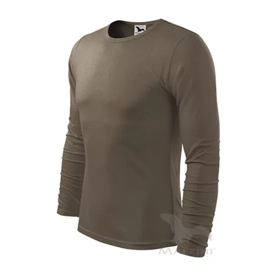 Tricou slimfit maneca lunga barbati, bumbac 160g/m2 LS 119 Malfini, Army Tricou slimfit maneca lunga barbati, bumbac 160g/m2 LS 119 Malfini, Army