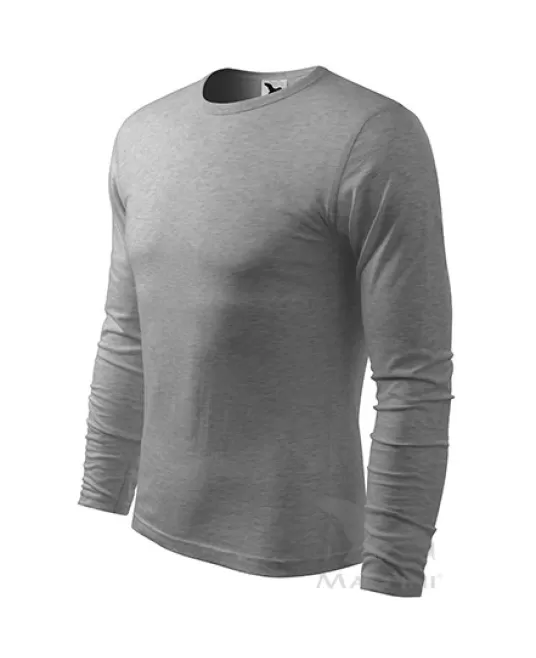 Tricou slimfit maneca lunga barbati, bumbac 160g/m2 LS 119 Malfini, Gri inchis Tricou slimfit maneca lunga barbati, bumbac 160g/m2 LS 119 Malfini, Gri inchis