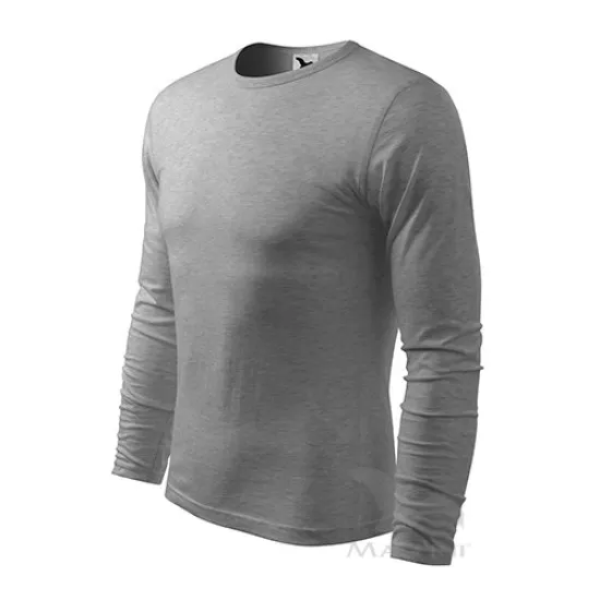 Tricou slimfit maneca lunga barbati, bumbac 160g/m2 LS 119 Malfini, Gri inchis Tricou slimfit maneca lunga barbati, bumbac 160g/m2 LS 119 Malfini, Gri inchis