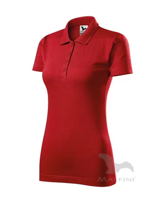 Tricou polo femei, bumbac 180g/m2, Malfini Single J.223, Rosu Tricou polo femei, bumbac 180g/m2, Malfini Single J.223, Rosu