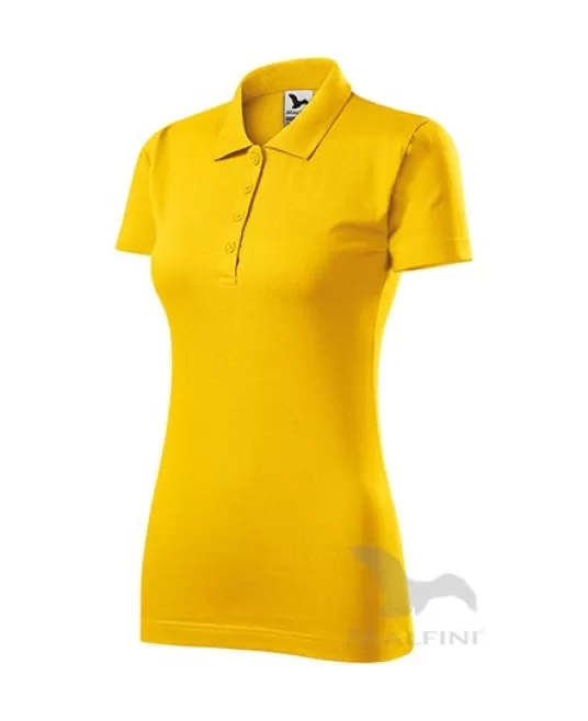 Tricou polo femei, bumbac 180g/m2, Malfini Single J.223, Galben Tricou polo femei, bumbac 180g/m2, Malfini Single J.223, Galben