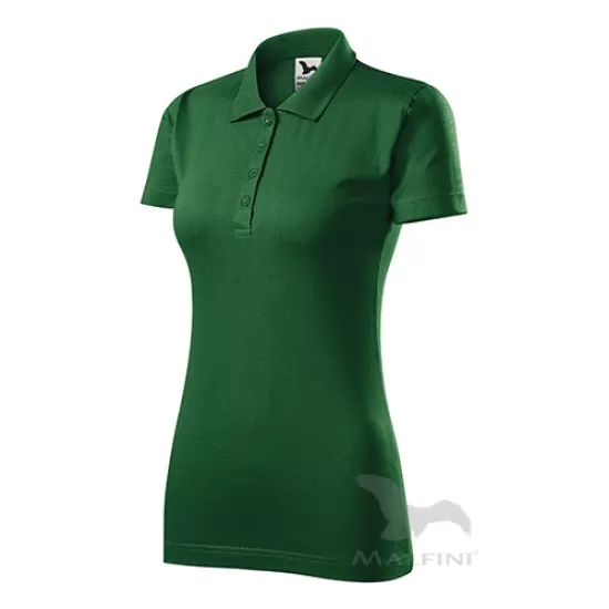 Tricou polo femei, bumbac 180g/m2, Malfini Single J.223, Verde sticla Tricou polo femei, bumbac 180g/m2, Malfini Single J.223, Verde sticla