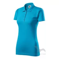 Tricou polo femei, bumbac 180g/m2, Malfini Single J.223, Turcoaz