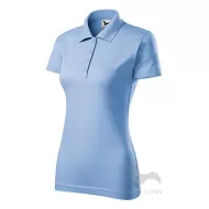 Tricou polo femei, bumbac 180g/m2, Malfini Single J.223, Albastru deschis Tricou polo femei, bumbac 180g/m2, Malfini Single J.223, Albastru deschis