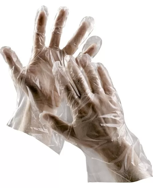 Manusi de unica folosinta din polietilena, cutie 100 buc Transparent Manusi de unica folosinta din polietilena, cutie 100 buc Transparent