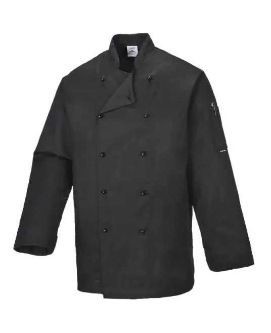 Tunica bucatari, nasturi reversibili, negru