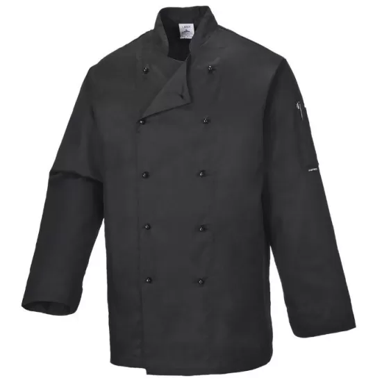 Tunica bucatari, nasturi reversibili, negru Tunica bucatari, nasturi reversibili, negru