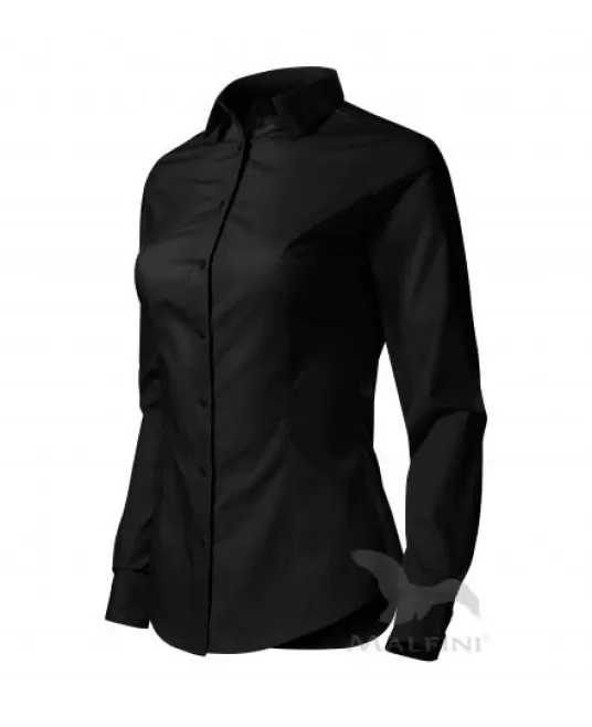 Camasa clasica femei, 125g/m2 Negru Camasa clasica femei, 125g/m2 Negru