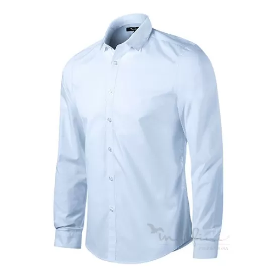 Camasa business slimfit barbati, fara buzunar pe piept, Albastru deschis Camasa business slimfit barbati, fara buzunar pe piept, Albastru deschis