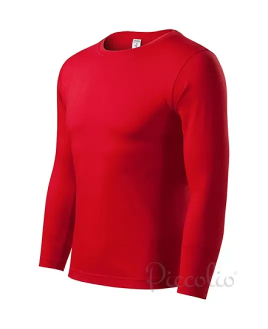 Tricou maneca lunga unisex, bumbac 150g/m2, Malfini P75, Rosu Tricou maneca lunga unisex, bumbac 150g/m2, Malfini P75, Rosu