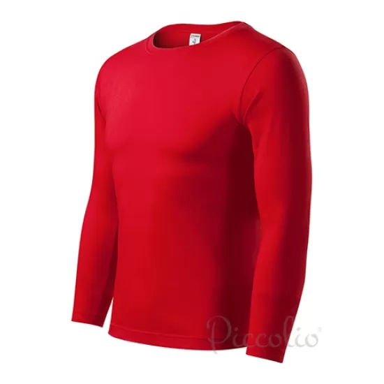 Tricou maneca lunga unisex, bumbac 150g/m2, Malfini P75, Rosu Tricou maneca lunga unisex, bumbac 150g/m2, Malfini P75, Rosu