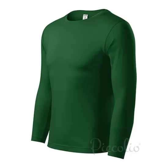 Tricou maneca lunga unisex, bumbac 150g/m2, Malfini P75, Verde sticla Tricou maneca lunga unisex, bumbac 150g/m2, Malfini P75, Verde sticla