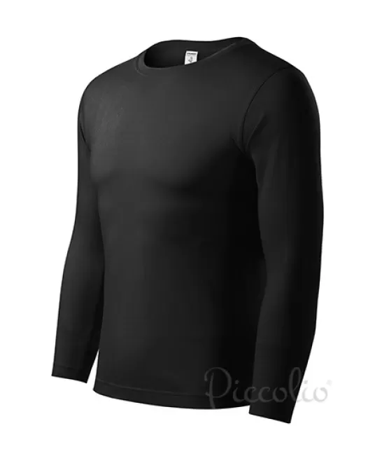 Tricou maneca lunga unisex, bumbac 150g/m2, Malfini P75, Negru Tricou maneca lunga unisex, bumbac 150g/m2, Malfini P75, Negru