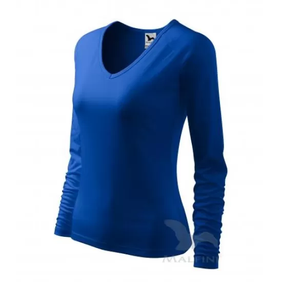 Tricou maneca lunga femei, bumbac 180g/m2, Malfini Elegance 127, Albastru regal Tricou maneca lunga femei, bumbac 180g/m2, Malfini Elegance 127, Albastru regal