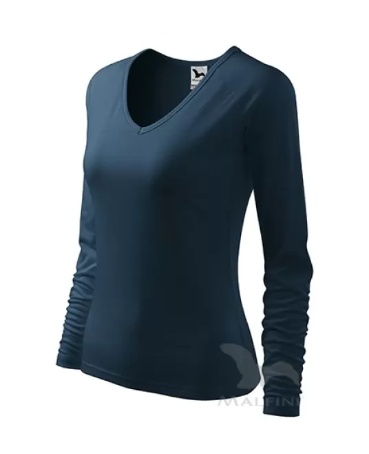 Tricou maneca lunga femei, bumbac 180g/m2, Malfini Elegance 127, Bleumarin Tricou maneca lunga femei, bumbac 180g/m2, Malfini Elegance 127, Bleumarin