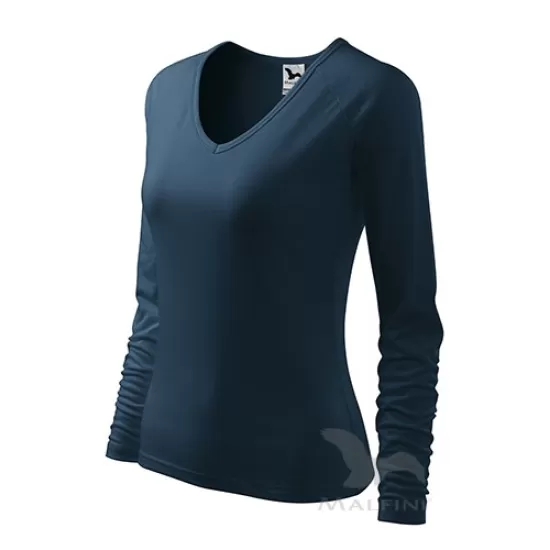 Tricou maneca lunga femei, bumbac 180g/m2, Malfini Elegance 127, Bleumarin Tricou maneca lunga femei, bumbac 180g/m2, Malfini Elegance 127, Bleumarin