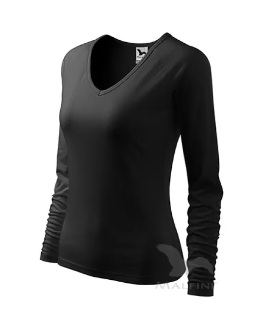 Tricou maneca lunga femei, bumbac 180g/m2, Malfini Elegance 127, Negru Tricou maneca lunga femei, bumbac 180g/m2, Malfini Elegance 127, Negru
