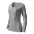 Tricou maneca lunga femei, bumbac 180g/m2, Malfini Elegance 127, Gri inchis