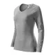 Tricou maneca lunga femei, bumbac 180g/m2, Malfini Elegance 127, Gri inchis Tricou maneca lunga femei, bumbac 180g/m2, Malfini Elegance 127, Gri inchis