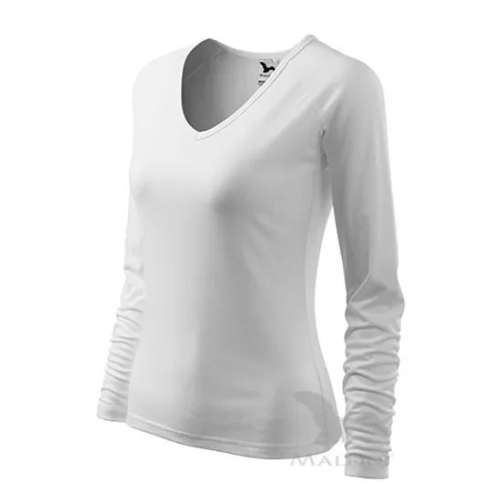 Tricou maneca lunga femei, bumbac 180g/m2, Malfini Elegance 127, Alb Tricou maneca lunga femei, bumbac 180g/m2, Malfini Elegance 127, Alb