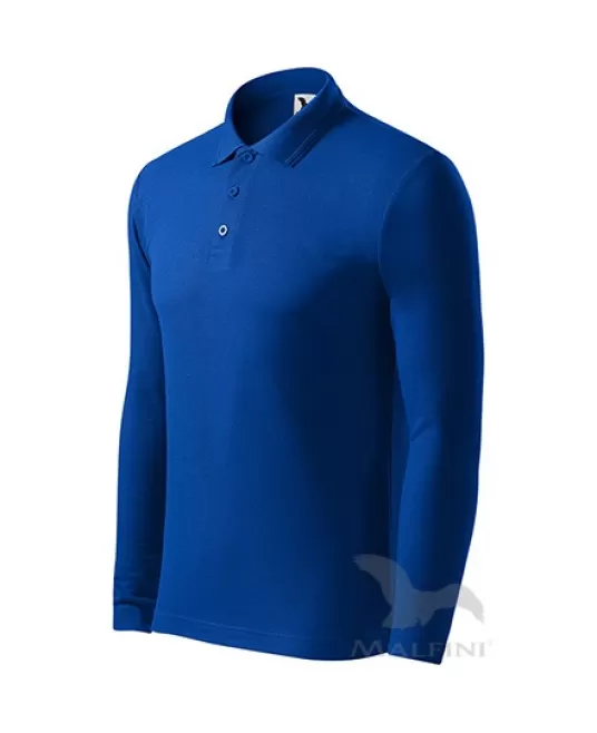 Tricou polo maneca lunga barbati, 200g/m2, Malfini LS 221, Albastru regal Tricou polo maneca lunga barbati, 200g/m2, Malfini LS 221, Albastru regal
