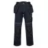 Pantaloni de lucru foarte rezistenti, buzunare pentru scule, tercot, 300g/m2, [T602] Bleumarin si negru
