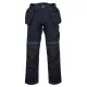 Pantaloni de lucru foarte rezistenti, buzunare pentru scule, tercot, 300g/m2, [T602] Bleumarin si negru