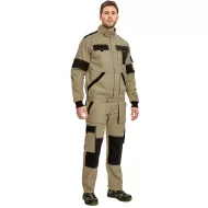 Jacheta de lucru vara Max,  bumbac 200g/m2,  Bej cu negru