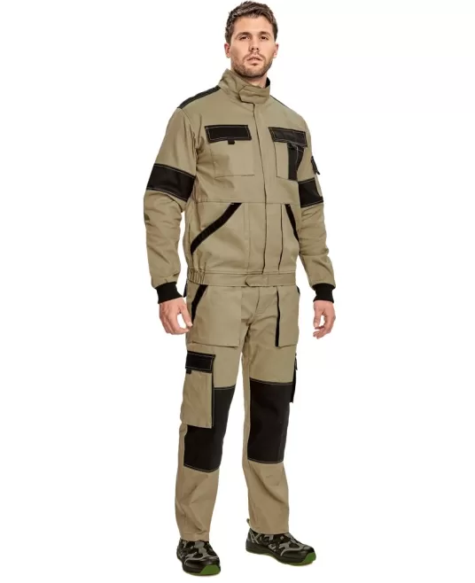 Jacheta de lucru vara Max,  bumbac 200g/m2,  Bej cu negru Jacheta de lucru vara Max,  bumbac 200g/m2,  Bej cu negru