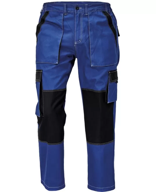 Pantaloni de lucru vara Max, bumbac 200g/mp, Albastru si negru