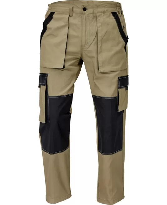 Pantaloni de lucru vara Max, bumbac 200g/mp Max , Bej cu negru