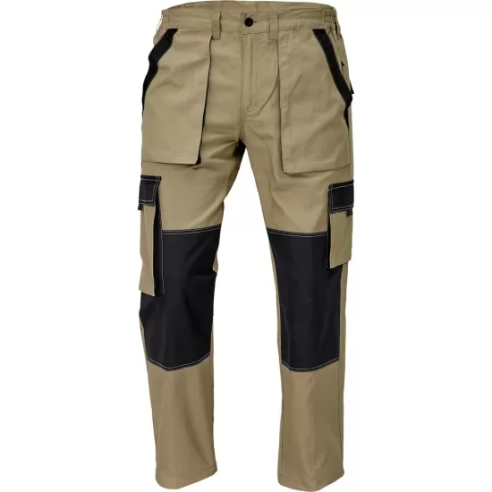 Pantaloni de lucru vara Max, bumbac 200g/mp Max , Bej cu negru Pantaloni de lucru vara Max, bumbac 200g/mp Max , Bej cu negru