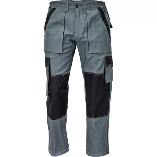 Pantaloni de lucru vara Max, bumbac 200g/mp Gri si negru Pantaloni de lucru vara Max, bumbac 200g/mp Gri si negru