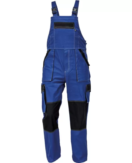 Salopeta cu pieptar vara, bumbac 200g/m2 Max  Albastru negru Salopeta cu pieptar vara, bumbac 200g/m2 Max  Albastru negru