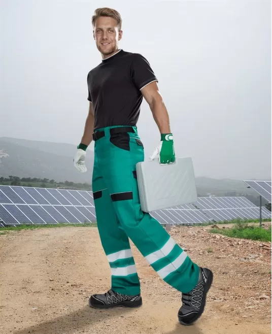 Pantaloni dungi reflectorizante Cool Trend Reflex Daily  Verde si negru Pantaloni dungi reflectorizante Cool Trend Reflex Daily  Verde si negru
