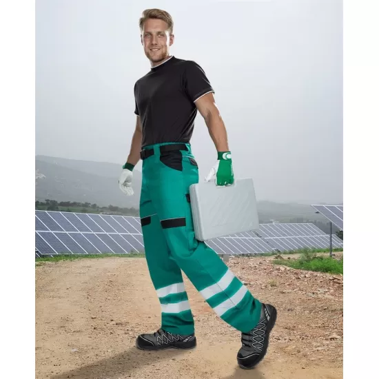 Pantaloni dungi reflectorizante Cool Trend Reflex Daily Verde si negru Pantaloni dungi reflectorizante Cool Trend Reflex Daily Verde si negru
