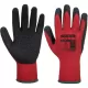 Manusi de protectie bumbac imersate in latex Grip [A100] Rosu si negru