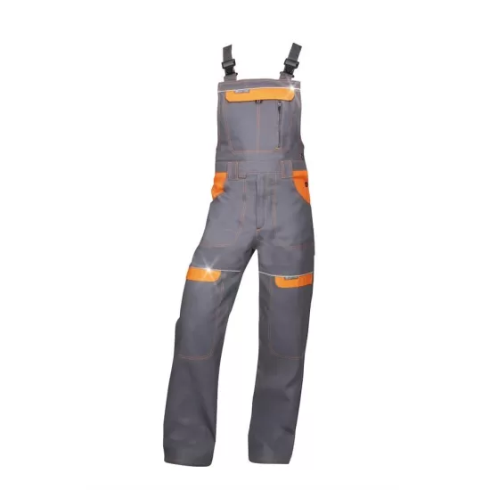 Salopeta de lucru Cool Trend bumbac, 260g/m2 gri -portocaliu Salopeta de lucru Cool Trend bumbac, 260g/m2 gri -portocaliu