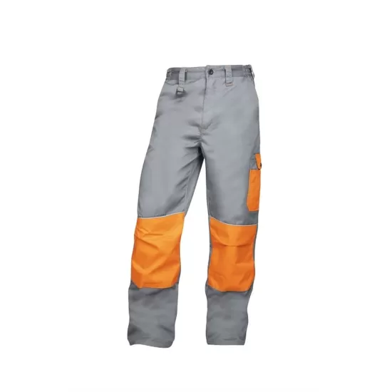 Pantaloni de lucru foarte rezistenti, tercot 235g/m2, 2Strong Gri si Portocaliu Pantaloni de lucru foarte rezistenti, tercot 235g/m2, 2Strong Gri si Portocaliu